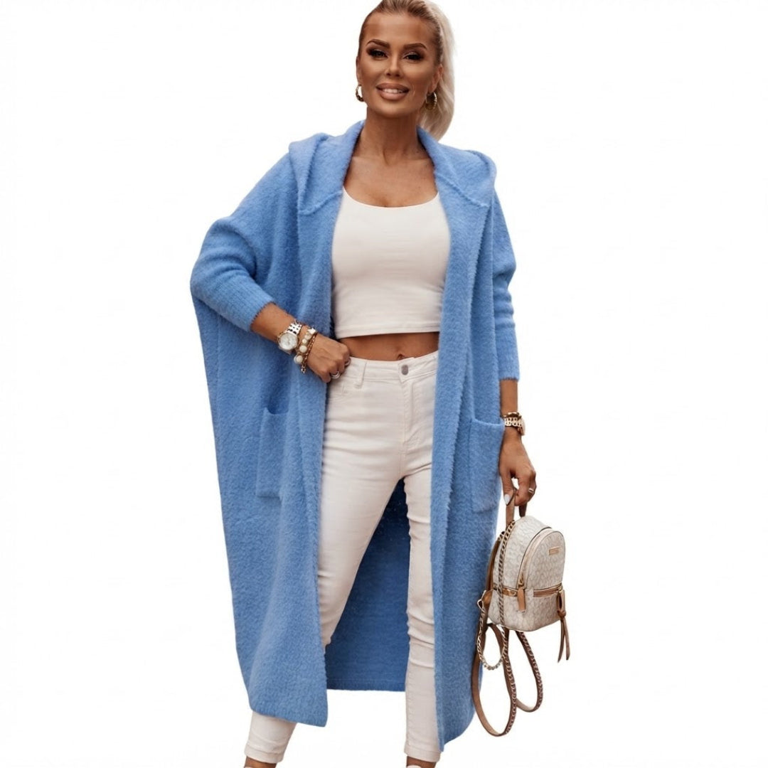 Cardigan "LOOK BACK" con Cappuccio - Comfort e Stile Senza Compromessi