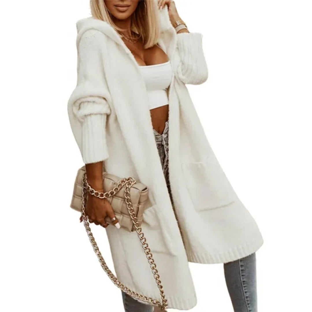 Cardigan "LOOK BACK" con Cappuccio - Comfort e Stile Senza Compromessi